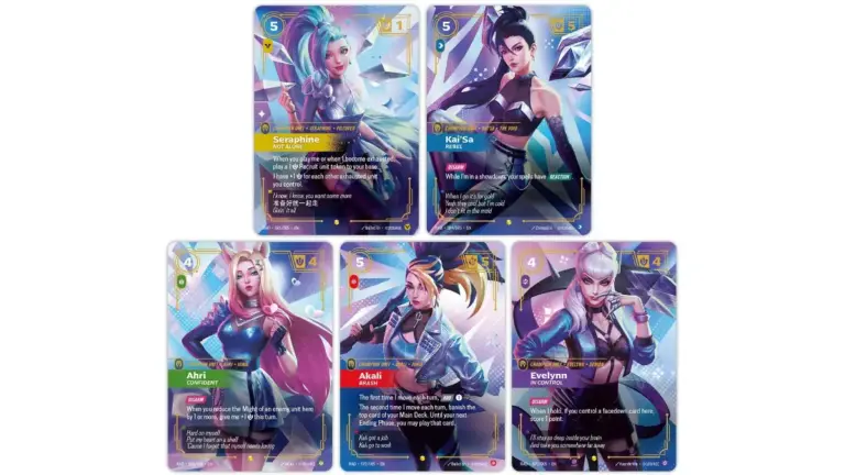Riftbound Radiance K/DA Cards - Riftbound TCG